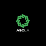 ASCLA logo featuring a green geometric circular icon on a black background.