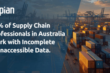 Appian infographic stating 66% of Australian supply chain professionals work with incomplete or inaccessible data.