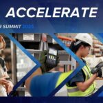Zebra Accelerate ANZ Customer Summit 2025 event banner featuring warehouse workers using handheld scanners.