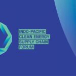 Logo for the Indo-Pacific Clean Energy Supply Chain Forum on a blue background.