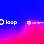 The Loop and Wonderment logos joined by a plus sign on a gradient background.