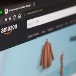 A web browser showing the Amazon homepage on a computer screen.